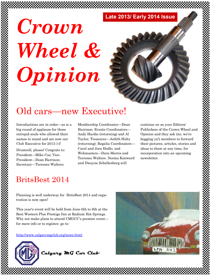 January 2014 Crown Wheel and Opinion