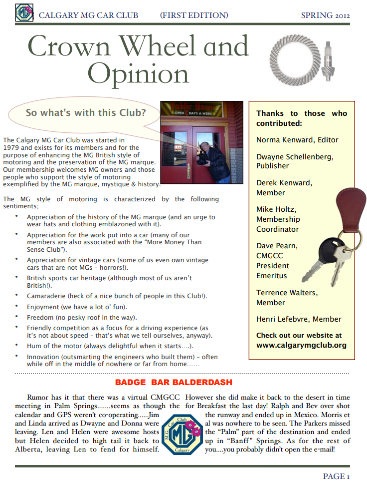 Spring 2012 Crown Wheel and Opinion
