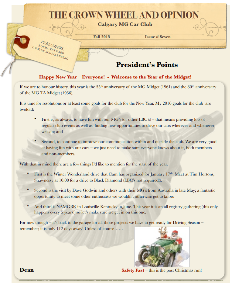 Fall 2015 Crown Wheel and Opinion